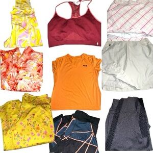 9 pieces of plus size athletic wear bundle deal
